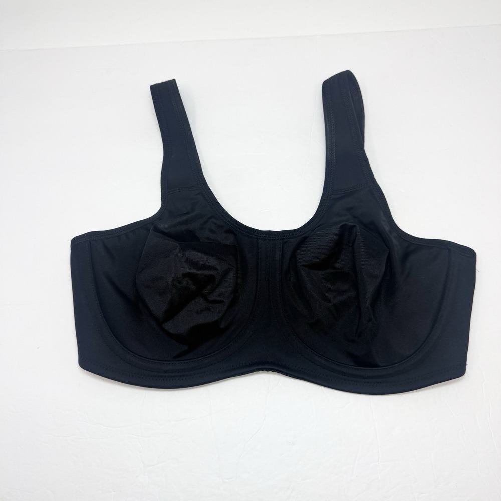 Wacoal Simone Maxiumum Support Sports Bra Size 36 D Black Underwire 855170
